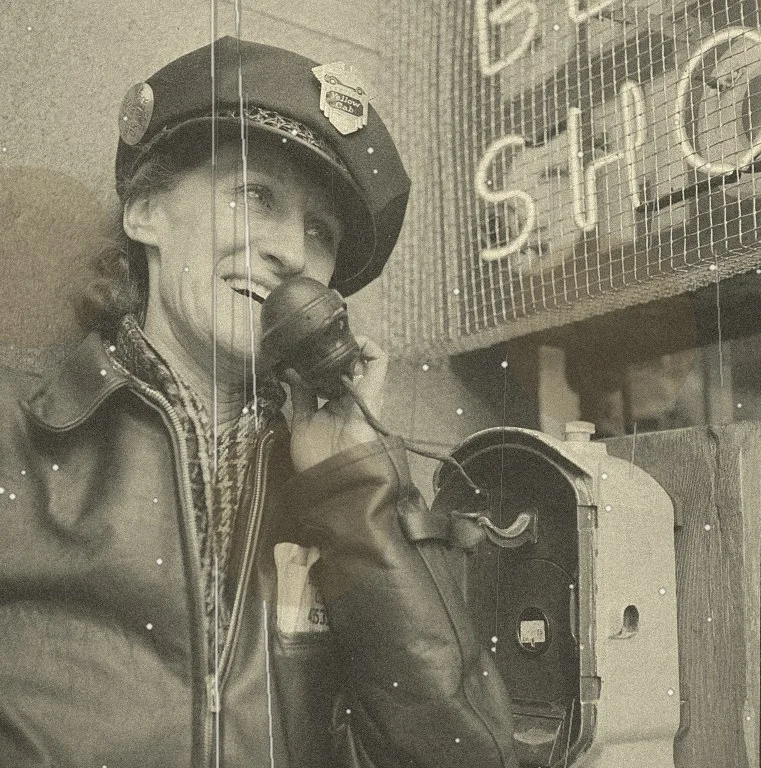 Woman training to operate buses and taxicabs, 1942: original